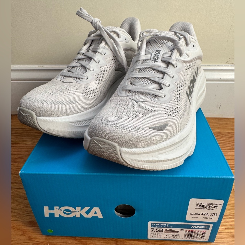Hoka Gray Running Shoes Bondi 9